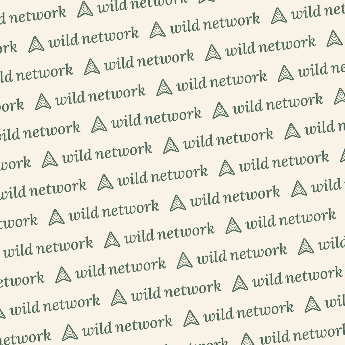 Wild Network step-and-repeat pattern with wordmark and mark